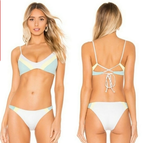 l*space Other - L*Space Colorblock Bikini - White, Yellow, Blue